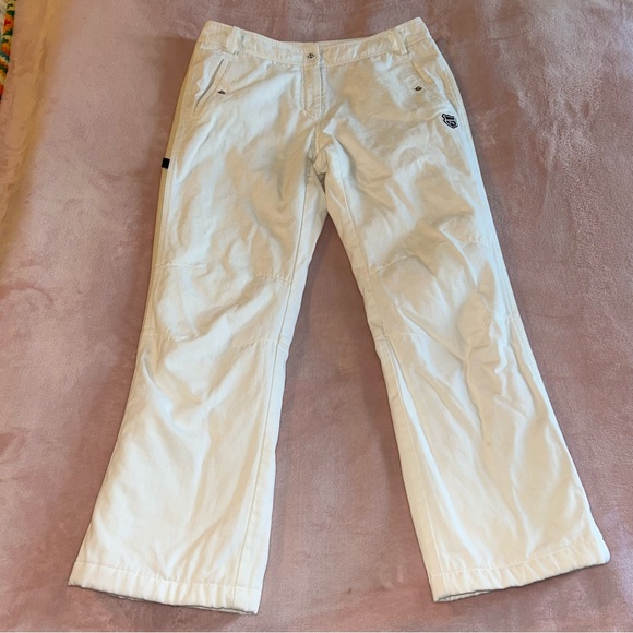 Pearly Gates white quilted/insulated golf pants size 2 or 28 inches winter sport - Picture 1 of 16
